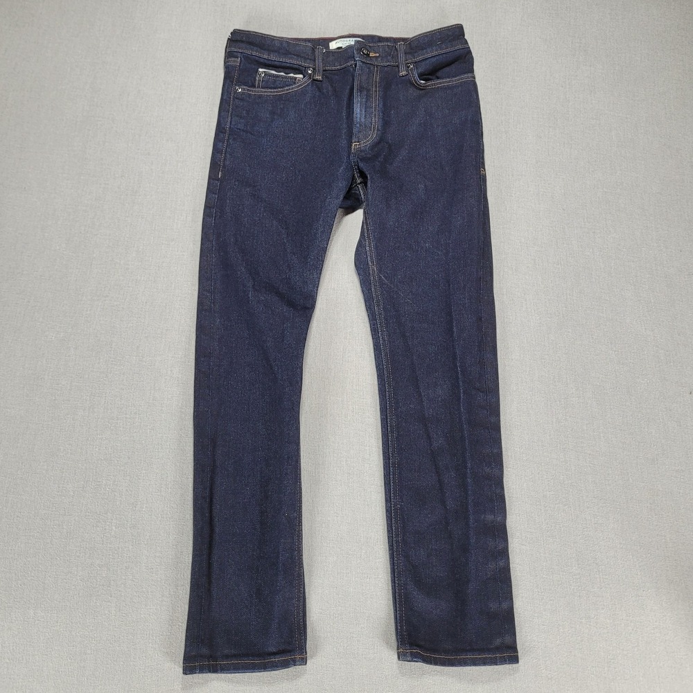 Mark & Spencer Autograph Selvedge Denim Slim Fit Jeans Mens 30/29 Red Line